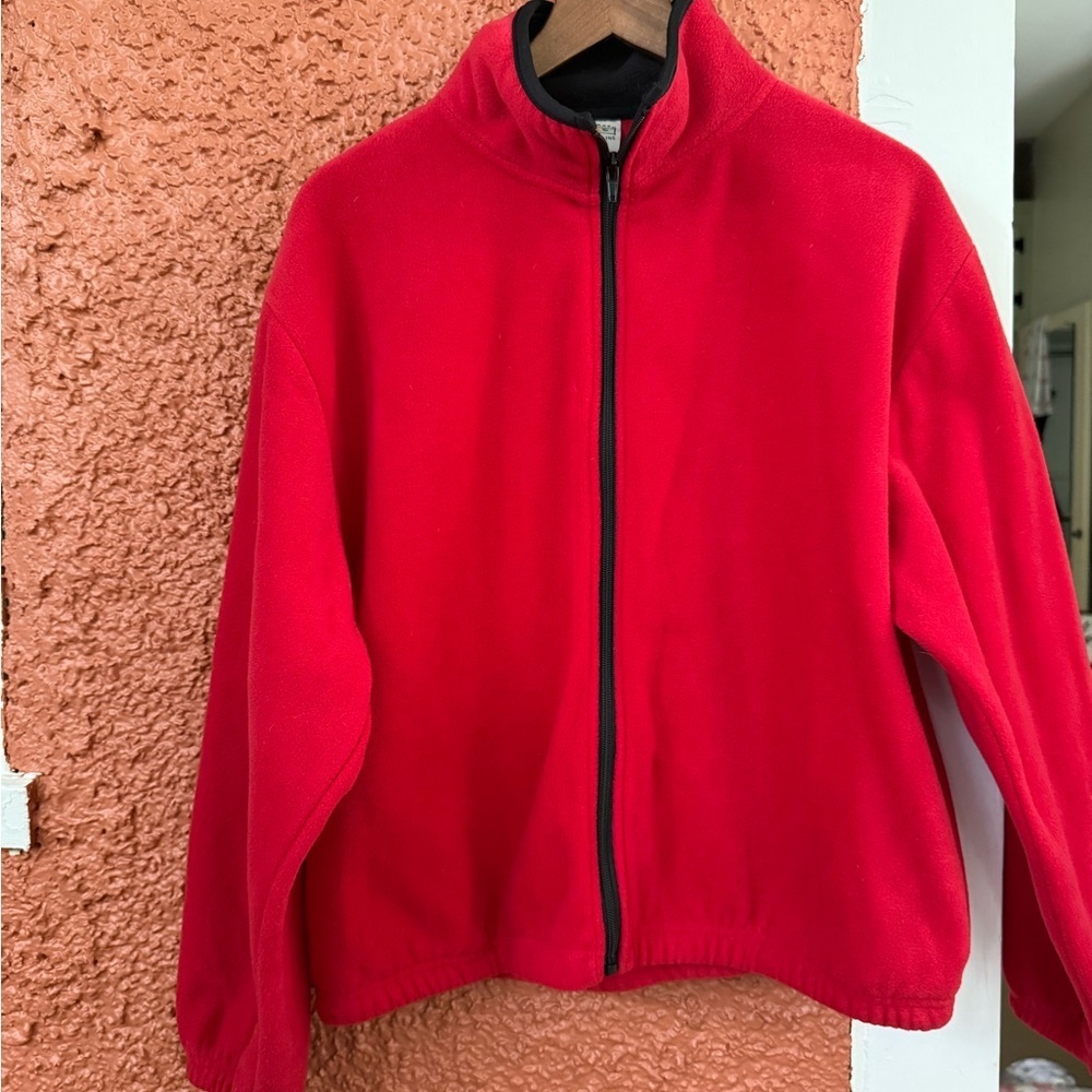 Colorado Timberline Kids Red Fleece Zip Up Jacket Size Large Winter Skiing